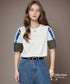 Blocking Puff Sleeve Top